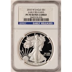 2010-W $1 Proof American Silver Eagle Coin NGC PF70 Ultra Cameo
