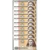 Image 1 : Lot of (10) 1987 Peru Quinientos Intis Uncirculated Bank Notes