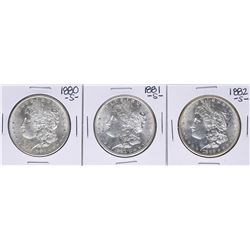 Lot of 1880-S, 1881-S & 1882-S $1 Morgan Silver Dollar Coins