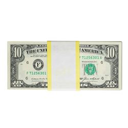 Pack of (100) 1985 $10 Federal Reserve Notes Atlanta