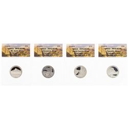 Lot of (4) 2010-S Proof Silver America Beautiful Quarter Coins ANACS PR70 DCAM