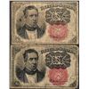 Image 1 : Lot of (2) 1874 Ten Cents Fifth Issue Fractional Currency Notes