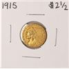 Image 1 : 1915 $2 1/2 Indian Head Quarter Eagle Gold Coin