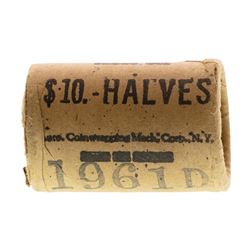 Original Bank Roll of (20) Brilliant Uncirculated 1961-D Franklin Half Dollar Co