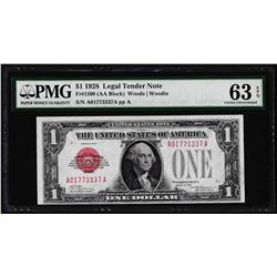 1928 $1 Legal Tender Note Fr.1500 PMG Choice Uncirculated 63EPQ