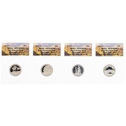 Lot of (4) 2013-S Proof Silver America Beautiful Quarter Coins ANACS PR70 DCAM