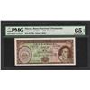 Image 1 : 1968 Banco Nacional Ultramarino Macau 5 Patacas Note PMG Gem Uncirculated 65EPQ
