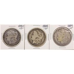 Lot of 1887-O, 1888-O & 1889-O $1 Morgan Silver Dollar Coins