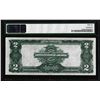Image 2 : 1899 $2 Mini-Porthole Silver Certificate Note Fr.252 PMG About Uncirculated 55