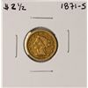 Image 1 : 1871-S $2 1/2 Liberty Head Quarter Eagle Gold Coin