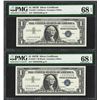Image 1 : (2) Consecutive 1957B $1 Silver Certificate STAR Notes PMG Superb Gem Unc. 68PPQ