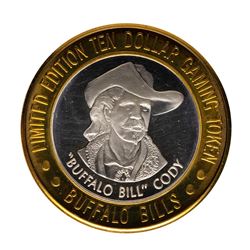 .999 Fine Silver Buffalo Bill's Jean, Nevada $10 Limited Edition Gaming Token