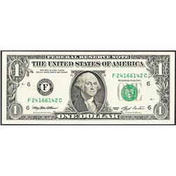 1993 $1 Federal Reserve Note Radar Serial Number