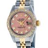 Image 1 : Rolex Ladies Two Tone 14K Salmon Diamond Datejust Wristwatch