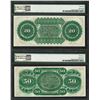 Image 2 : Matching Fancy Serial 1872 $20 & $50 South Carolina Obsolete Notes PMG Choice Un