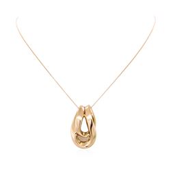 14KT Rose Gold Electroformed Pendant with Chain