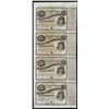 Image 1 : Uncut Sheet of (4) State of Louisiana Baby Bond Obsolete Notes