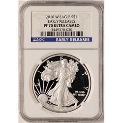 2010-W $1 Proof American Silver Eagle Coin NGC PF70 Ultra Cameo