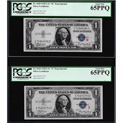 Set of 1935A $1 R & S Experimental Silver Certificate Notes PCGS Gem New 65PPQ