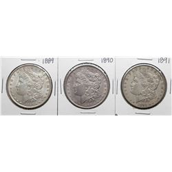 Lot of 1889-1891 $1 Morgan Silver Dollar Coins