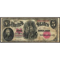 1907 $5 Woodchopper Legal Tender Note