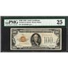 Image 1 : 1928 $100 Gold Certificate Note Fr.2405 PMG Very Fine 25