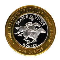 .999 Fine Silver Four Queens Casino Las Vegas $10 Limited Edition Gaming Token
