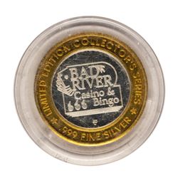 .999 Fine Silver Bad River Casino $10 Limited Edition Gaming Token