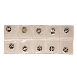 Lot of (10) Disney Mickey & Minnie Mouse 1/20 oz. .999 Fine Silver Coin Rounds