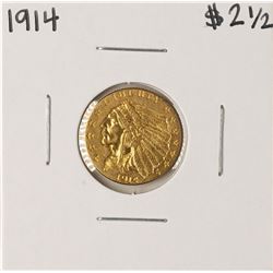 1914 $2 1/2 Indian Head Quarter Eagle Gold Coin