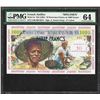 Image 1 : 1961 French Antilles 10 Nouveaux Francs on 1000 Francs Specimen Note PMG Choice