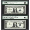 Image 1 : (2) Consecutive 1957B $1 Silver Certificate STAR Notes PMG Superb Gem Unc. 68PPQ