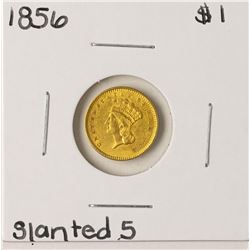 1856 Slanted 5 $1 Indian Princess Head Gold Dollar Coin