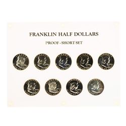 Set of 1955-1963 Proof Franklin Half Dollar Coins