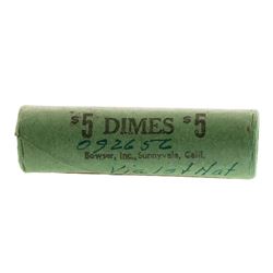 Roll of (50) Brilliant Uncirculated 1955-S Roosevelt Dime Coins