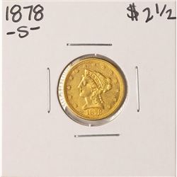 1878-S $2 1/2 Liberty Head Quarter Eagle Gold Coin