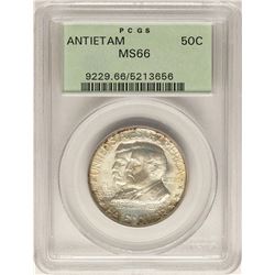 1937 Antietam Seventy Fifth Anniversary Commemorative Half Dollar Coin PCGS MS66