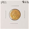 Image 1 : 1911 $2 1/2 Indian Head Quarter Eagle Gold Coin