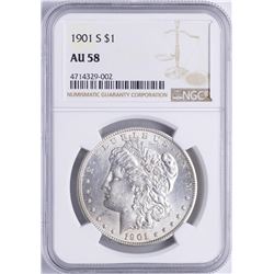 1901-S $1 Morgan Silver Dollar Coin NGC AU58