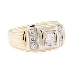 14KT Yellow and White Gold 0.50 ctw Mens Ring