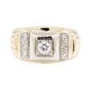Image 2 : 14KT Yellow and White Gold 0.50 ctw Mens Ring