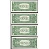 Image 2 : Lot of (4) 1957A/1957B $1 Silver Certificate Notes