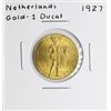 Image 1 : 1927 Netherlands Ducat Gold Coin