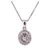 Image 1 : 14KT White Gold 1.00 ctw Diamond Pendant with Chain