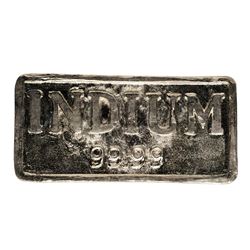 1.034 Kilogram 99.99% Indium Metal Bar