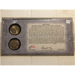 2 President Dollar Coin Set John Adams MS High Grade
