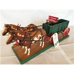 Wood hand crafted grain wagon