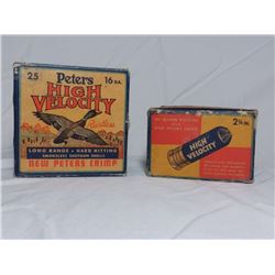 Two Peters 16 ga Flying Mallard boxes of shells