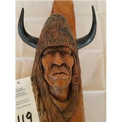 Wood carved native American Indian