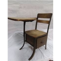 School Desk Chair with side drawer